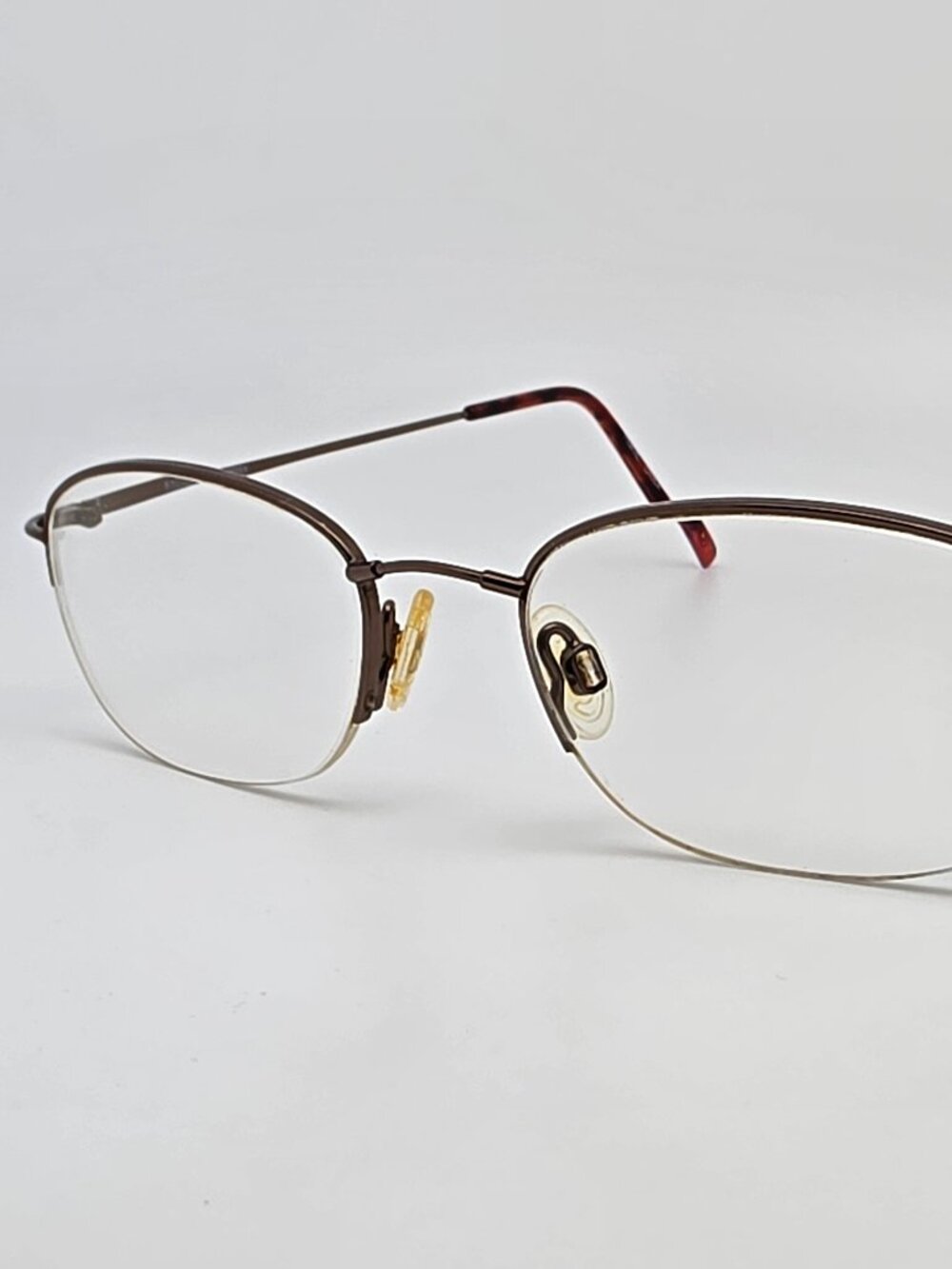 Flexon 618 by Marchon Coffee Semi Rimless Eyeglasses Frame 51-20-140